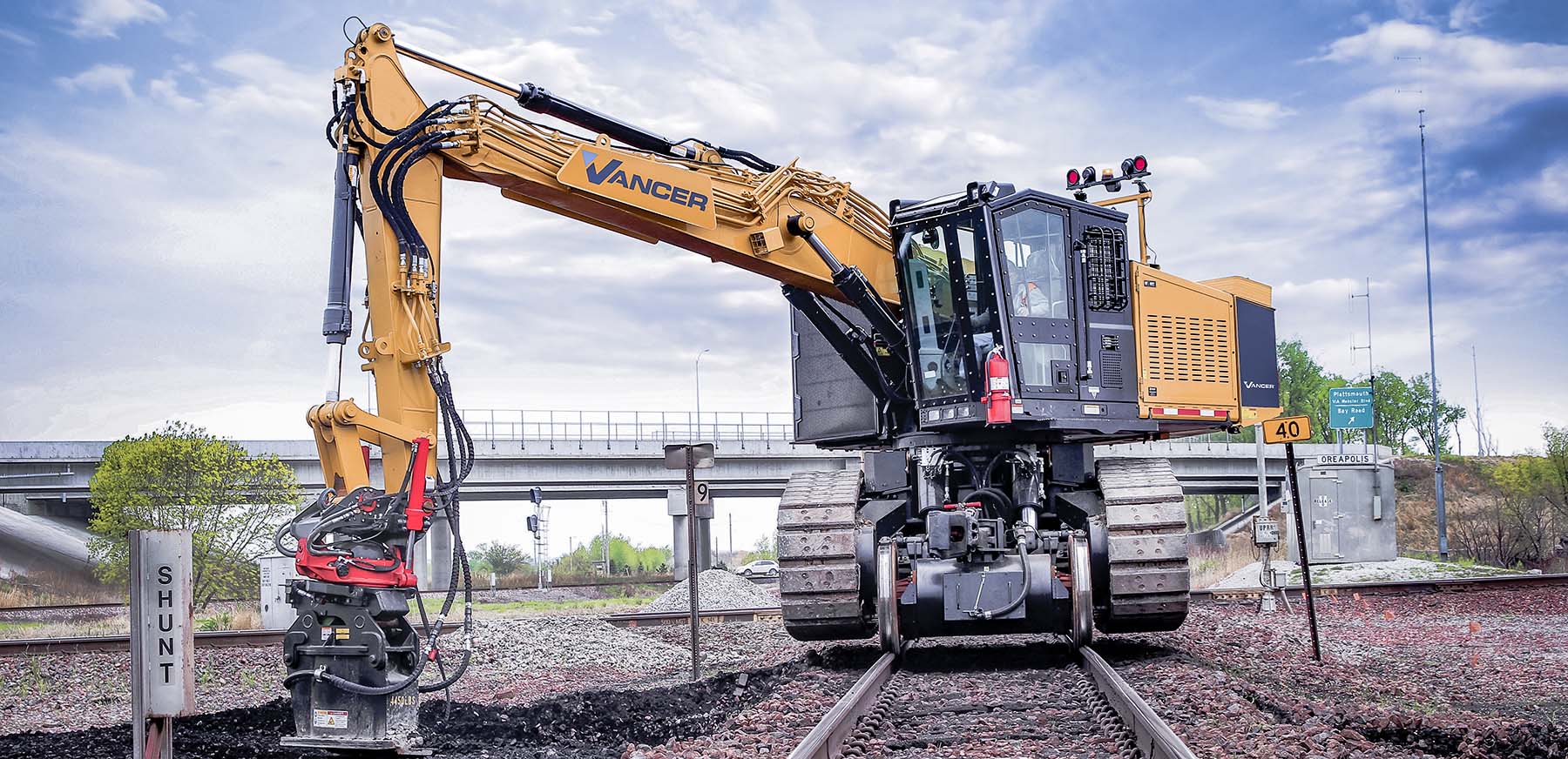 railroad excavator air compressor